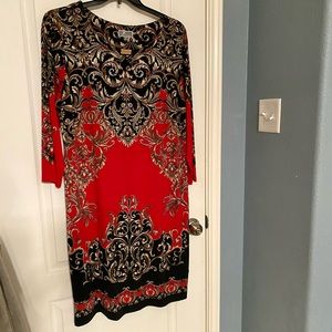 JM Collection Woman Red and Black Dress